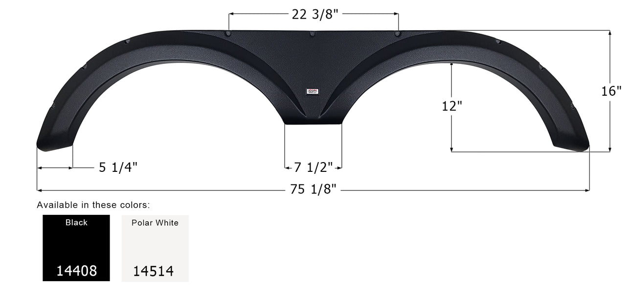 Forest River Tandem Fender Skirt FS4408  (2 colors)