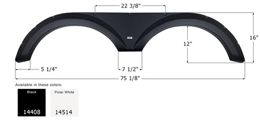 Forest River Tandem Fender Skirt FS4408  (2 colors - 14408, 14514)