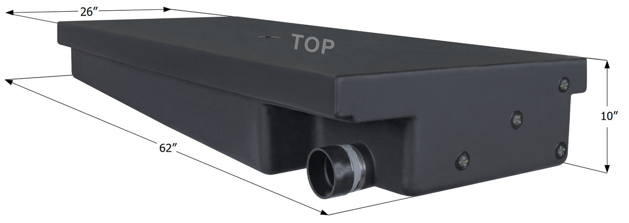 Holding Tank Recessed Side Drain H4211/0161067 - 50 Gal. - 62" x 26" x 10" - Jayco - ICON #14620
