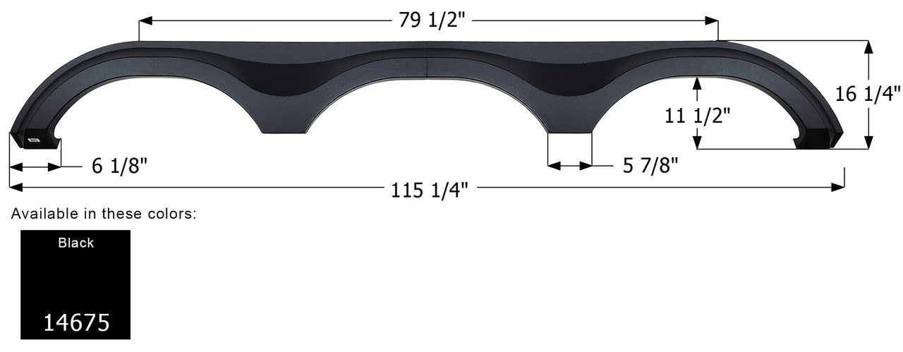Grand Design 5th Wheel Triple Axle Fender Skirt FS4675 - Black  ICON 14675