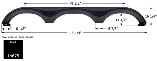 Grand Design 5th Wheel Triple Axle Fender Skirt FS4675 - Black  ICON 14675