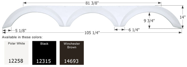 Forest River Triple Axle Fender Skirt FS2258 - Black - ICON 12315
