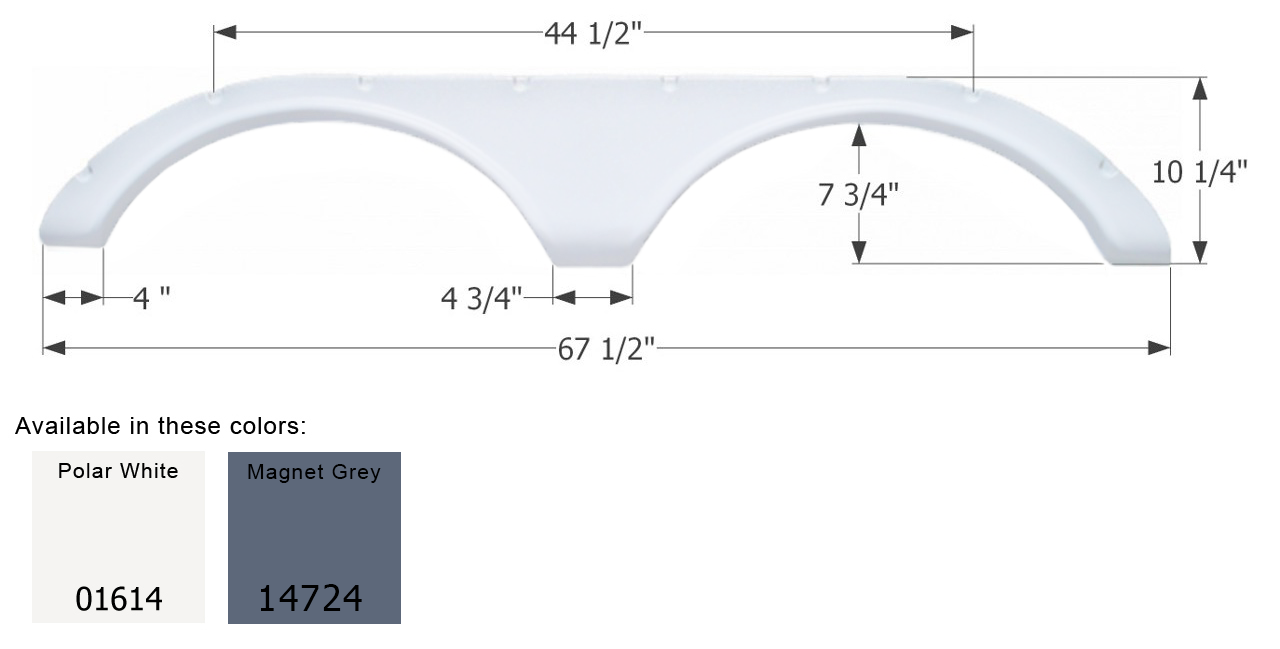 Heartland 5th Wheel Travel Trailer Fender Skirt FS762 - ICON  (2 colors)