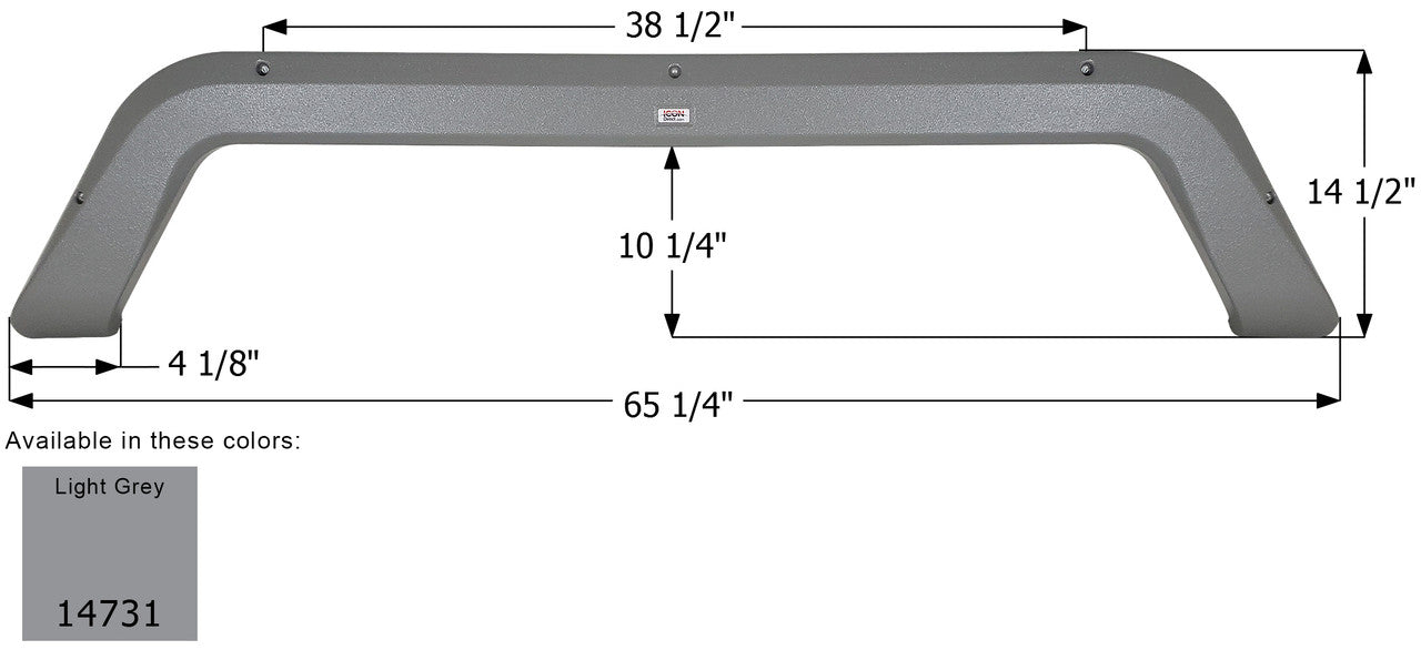 Fleetwood Tandem Fender Skirt FS4731 - Light Grey  ICON 14731