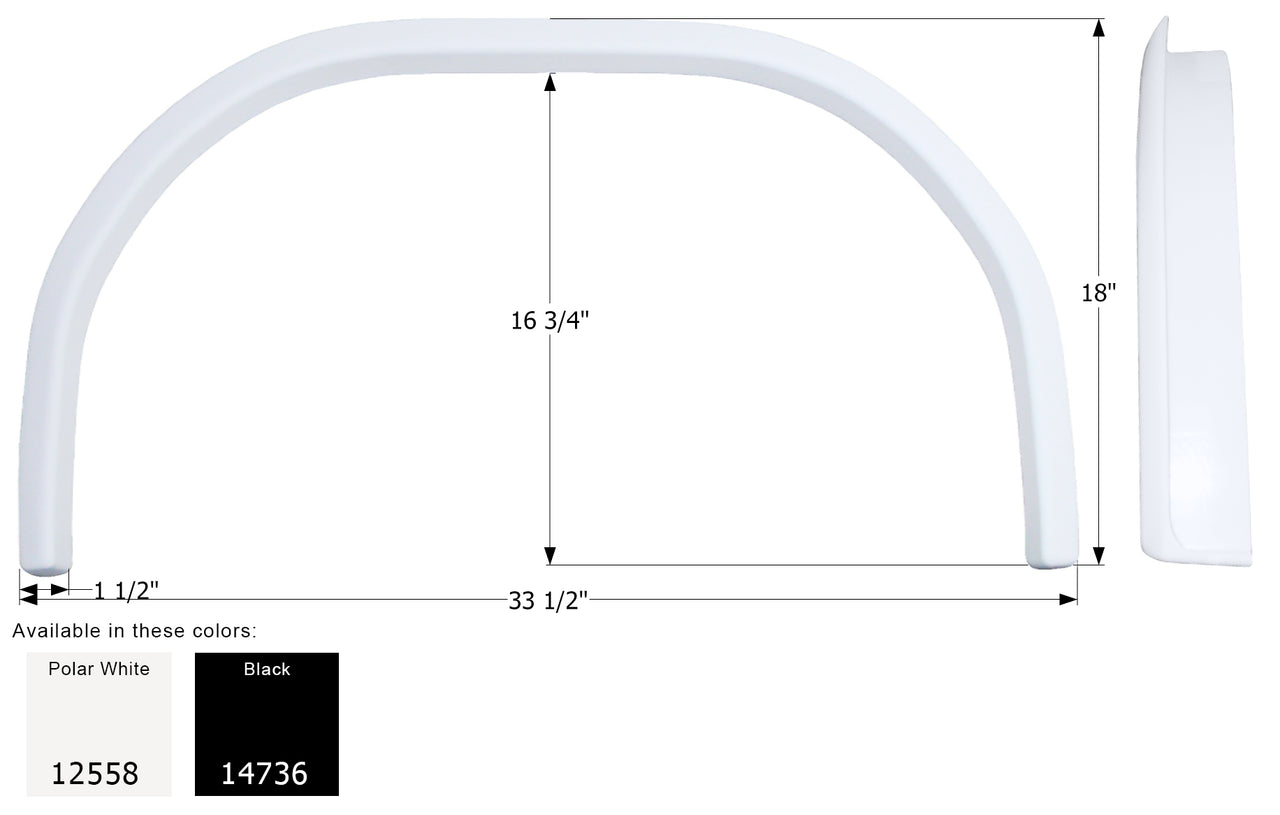 Jayco Single Fender Skirt FS2558 - ICON  (2 colors)