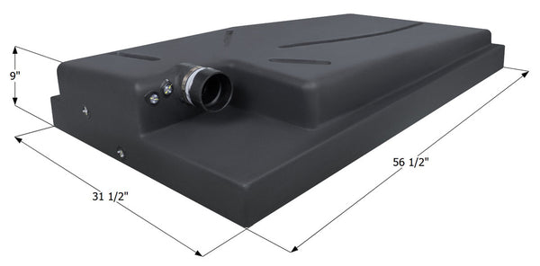Holding Tank Recessed Drain H4212/0282935 - 50 Gal. - 56 1/2" x 31 1/2" x 9" - Jayco - ICON #14747