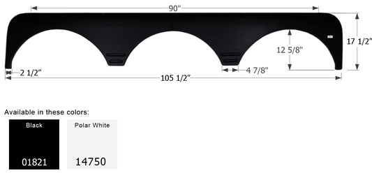 Gulf Stream Triple Axle Fender Skirt FS1821 - ICON  (2 colors - 01821, 14750)