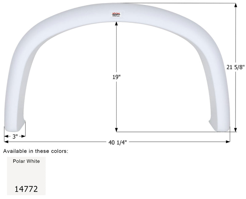 Four Winds Single Axle Fender Skirt FS4772 - ICON 14772