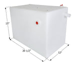 Fresh Water Tank WT3854 - 12 Gal. - 20 1/2" x 15" x 12" - Forest River #0206 - ICON #14883