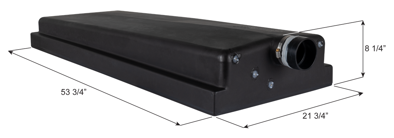 Holding Tank Center End Drain H3858/601433004 - 31 Gal. - 53 3/4" x 21 3/4" x 8 1/2" - ICON #14890