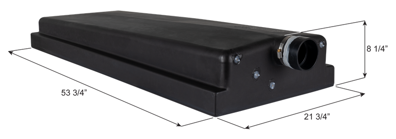 Holding Tank Center End Drain H3858/601433004 - 31 Gal. - 53 3/4" x 21 3/4" x 8 1/2" - ICON #14890