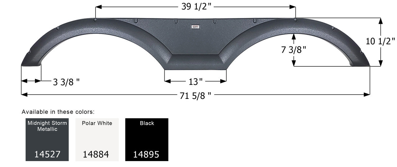 Heartland Tandem Fender Skirt FS4527 - ICON  (3 colors)