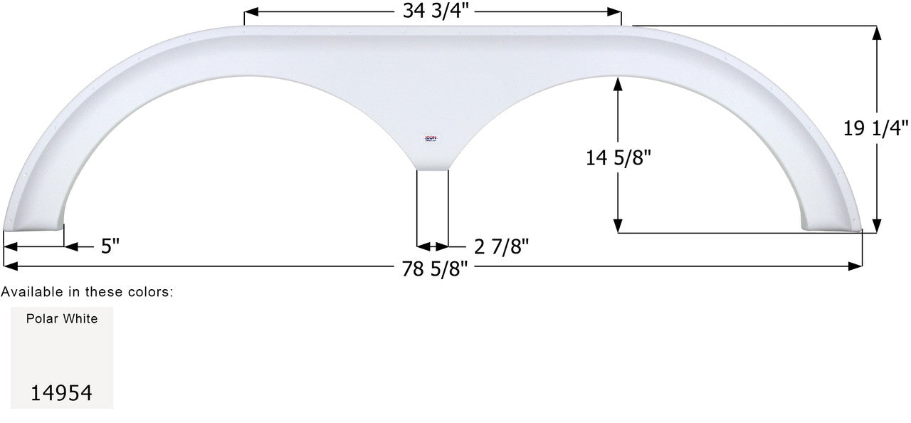 Forest River Surveyor Tandem Fender Skirt FS4954 - Polar White  ICON 14954