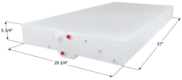 Fresh Water Tank WT3881/14988 - 40 Gal. - 57" x 29 3/4" x 5 3/4" - Forest River, Coachmen - ICON #14988