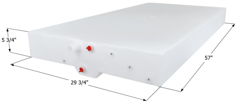 Fresh Water Tank WT3881/14988 - 40 Gal. - 57" x 29 3/4" x 5 3/4" - Forest River, Coachmen - ICON #14988