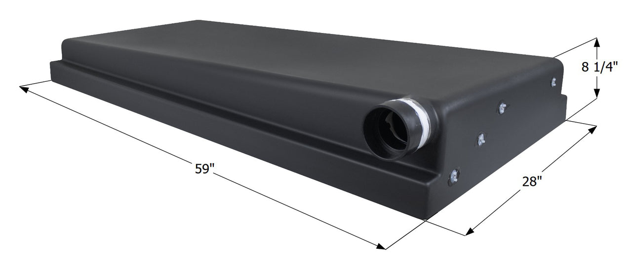 Holding Tank Left Side Drain H3882/601163027 - 44 Gal. - 59" x 28" x 8 1/4" - Coachmen - ICON #14991