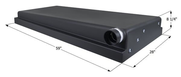 Holding Tank Left Side Drain H3882/601163027 - 44 Gal. - 59" x 28" x 8 1/4" - Coachmen - ICON #14991