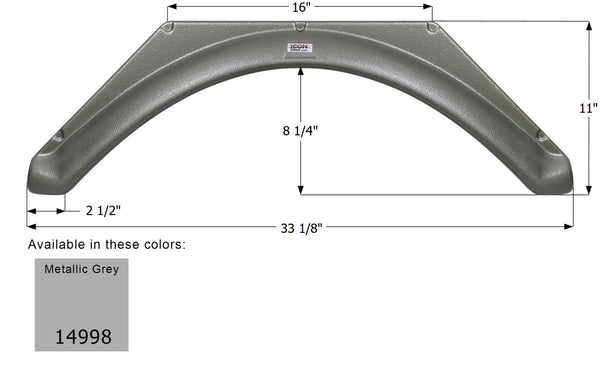 Gulf Stream Single Axle Fender Skirt FS4998 - ICON 14998