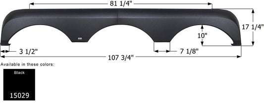 Gulf Stream Triple Axle Fender Skirt FS5029 - Black  ICON 15029