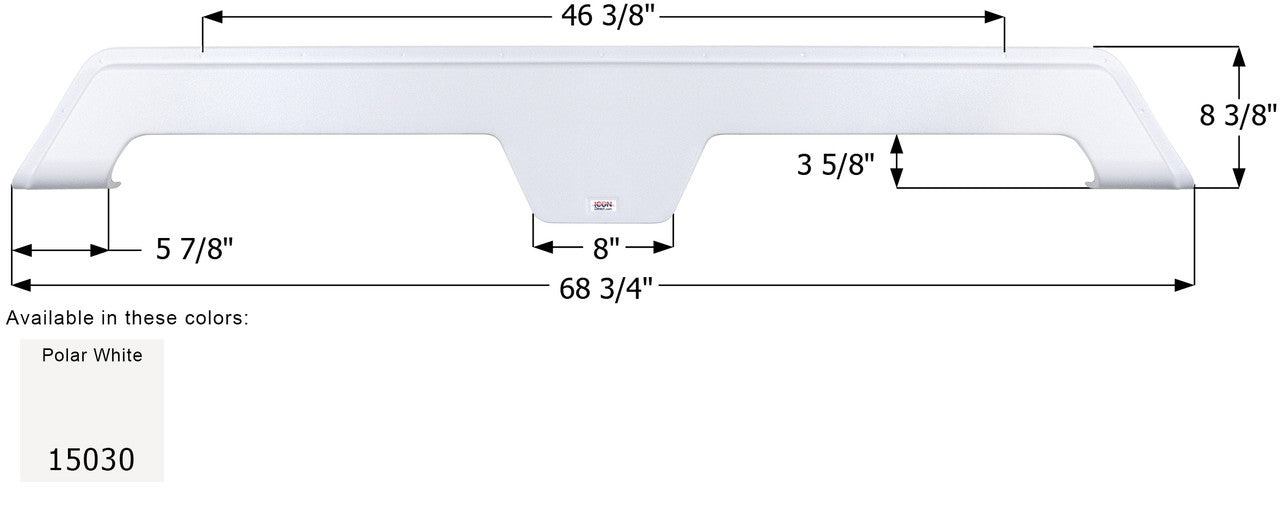 Kaddy Kruiser Tandem Fender Skirt FS5030 - Polar White   ICON 15030