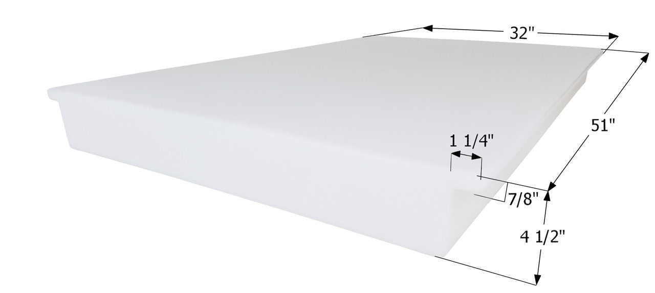 Fresh Water Tank WT1239 - 26 Gal. - 51" x 32" x 4 1/2" - ICON #15042