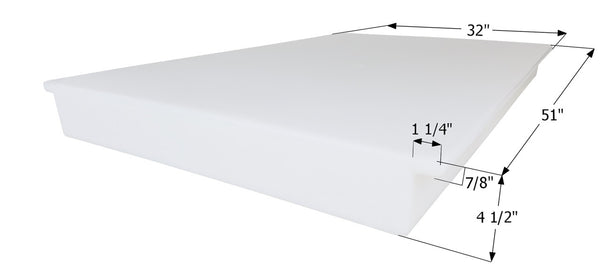 Fresh Water Tank WT1239 - 26 Gal. - 51" x 32" x 4 1/2" - ICON #15042