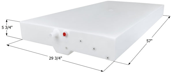 Fresh Water Tank WT3881/15070 - 40 Gal. - 57" x 29 3/4" x 5 3/4" - Forest River, Coachmen - ICON #15070