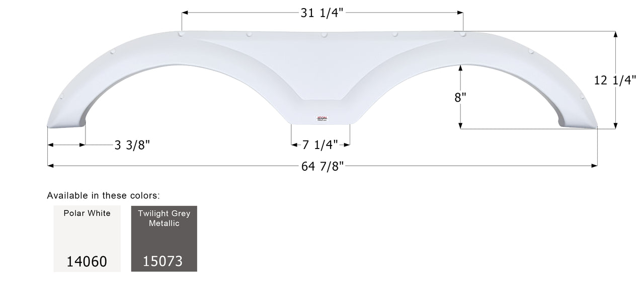 Gulf Stream Tandem Fender Skirt FS4060 - ICON  (2 colors)