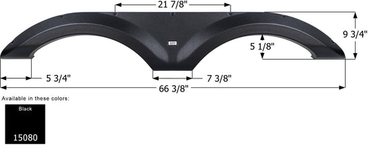 Jayco Tandem Fender Skirt FS5080 - Black  ICON 15080