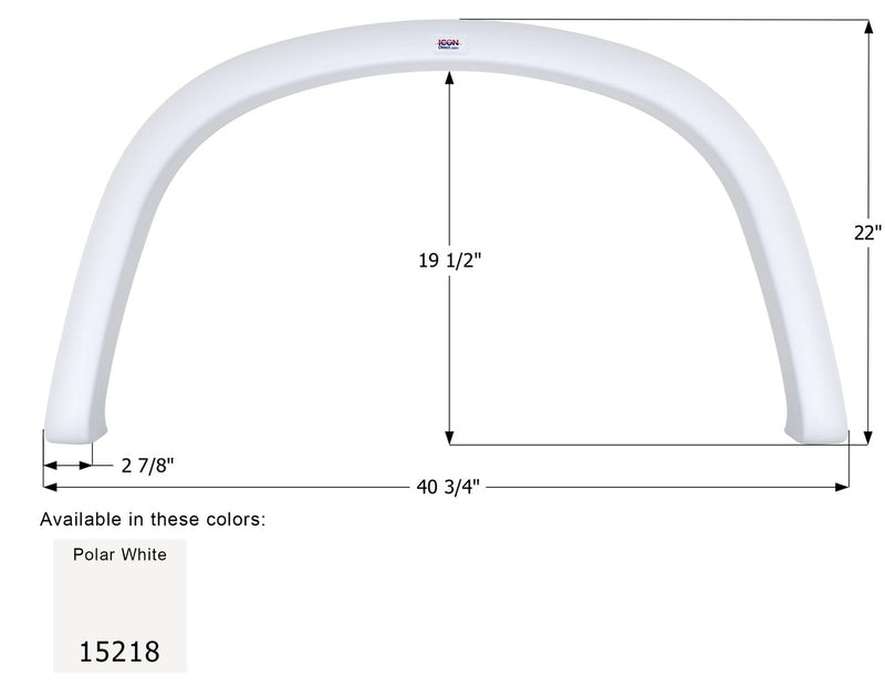 Four Winds Single Axle Fender Skirt FS5218 - ICON 15218