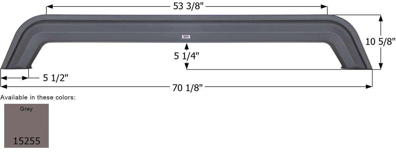 Forest River Tandem Fender Skirt FS5255 - Grey  ICON 15255