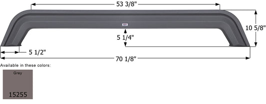 Forest River Tandem Fender Skirt FS5255 - Grey  ICON 15255