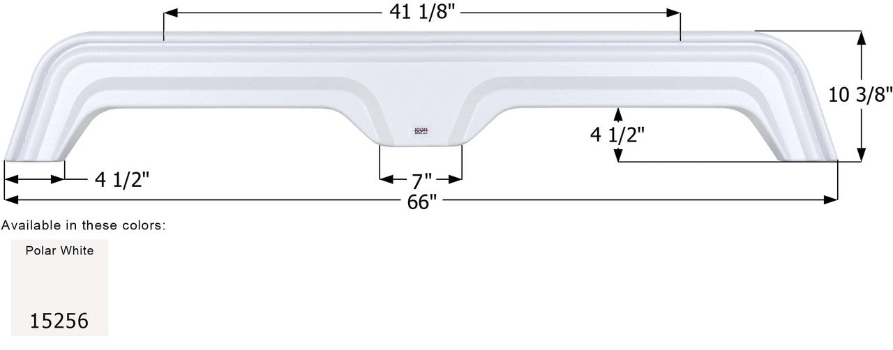 Extreme RV Tandem Fender Skirt FS5256 -Polar White  ICON 15256