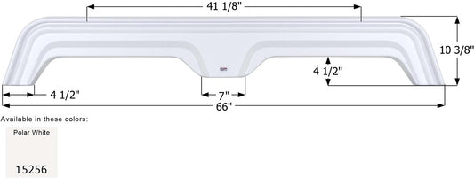 Extreme RV Tandem Fender Skirt FS5256 -Polar White  ICON 15256