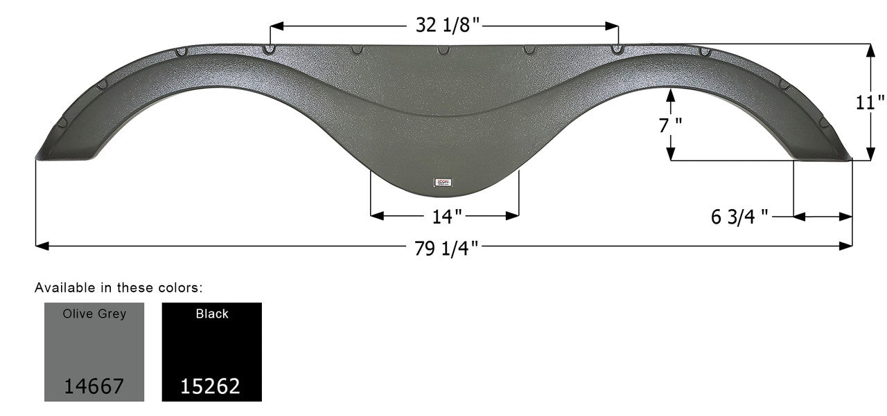Forest River Tandem Fender Skirt FS4667 - ICON  (2 colors)