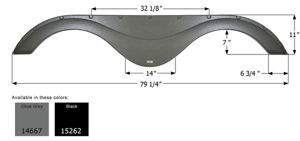Forest River Tandem Fender Skirt FS4667 - ICON