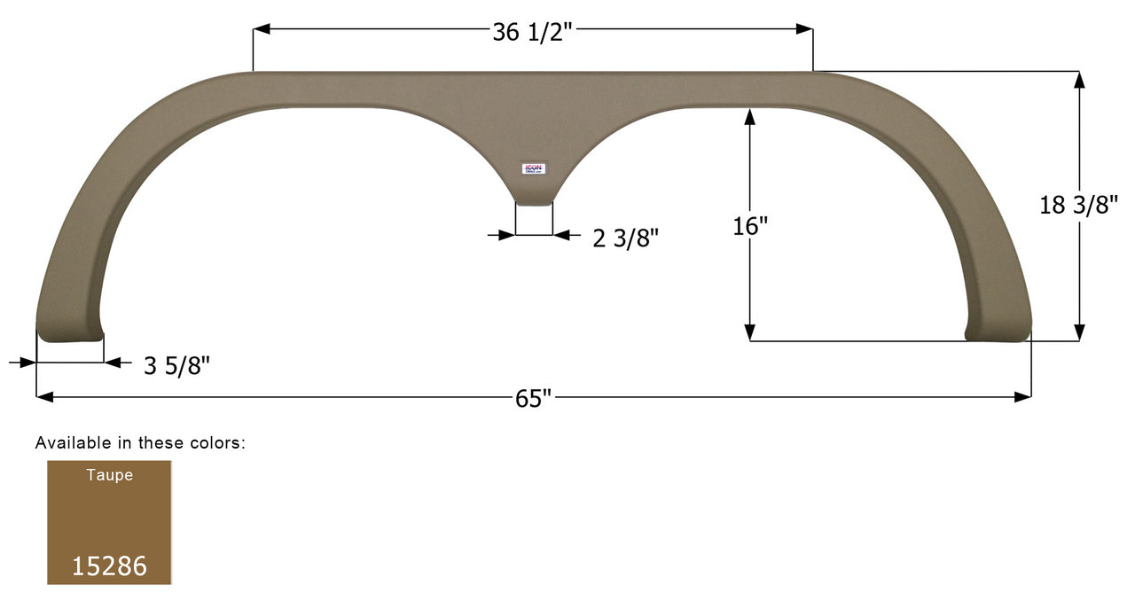 Jayco Tandem Fender Skirt FS5286 - Taupe   ICON 15286