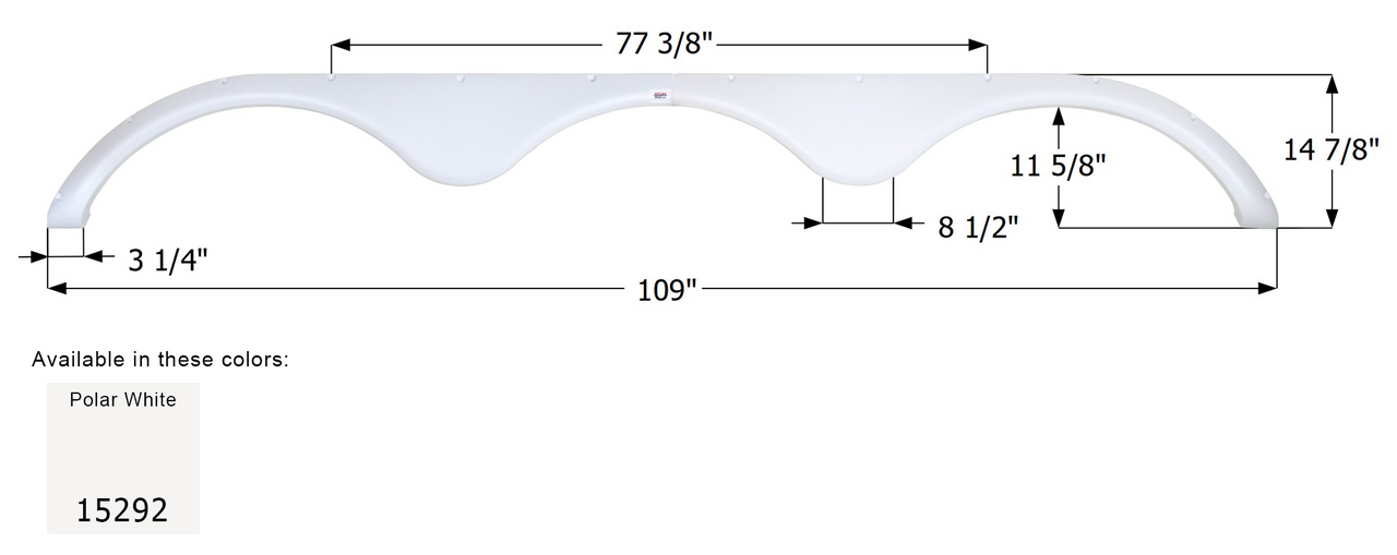 Jayco Triple Axle Fender Skirt FS5292 - Polar White  ICON 15292
