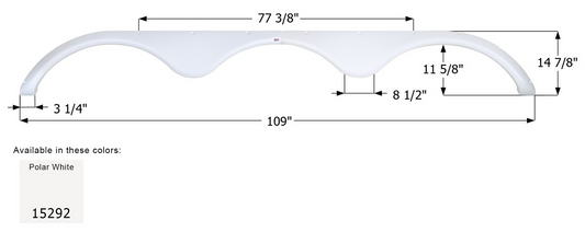Jayco Triple Axle Fender Skirt FS5292 - Polar White  ICON 15292