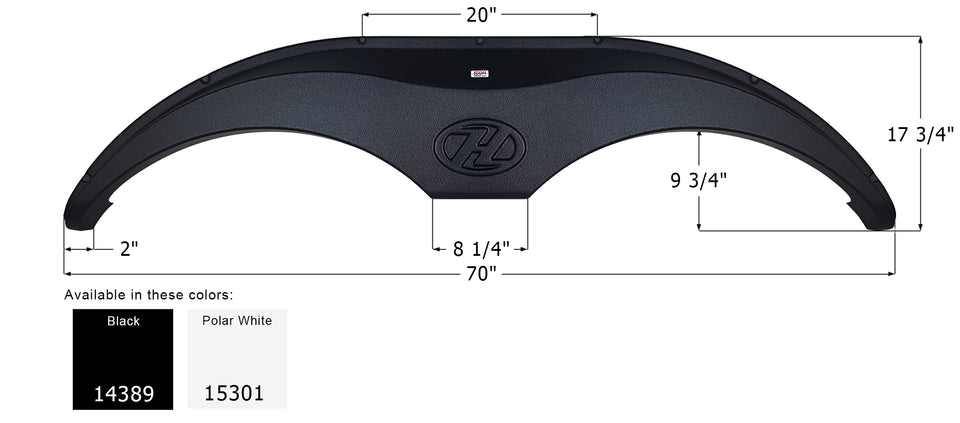 Heartland Tandem Fender Skirt FS4389 - ICON  (2 colors - 15301, 14389)