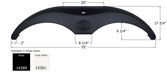 Heartland Tandem Fender Skirt FS4389 - ICON  (2 colors - 15301, 14389)