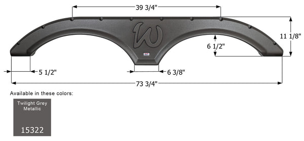 Forest River Tandem Fender Skirt FS5322 - ICON 15322