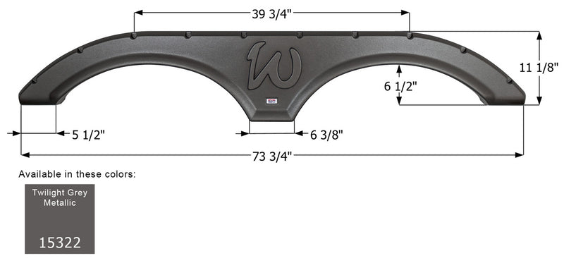Forest River Tandem Fender Skirt FS5322 - ICON 15322
