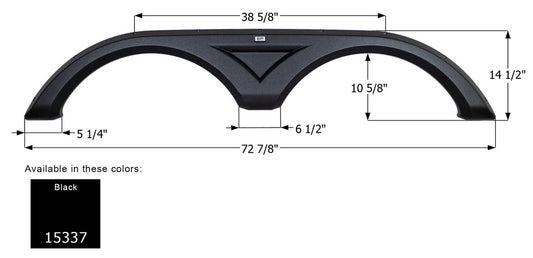 Dutchmen Tandem Fender Skirt FS5337 - Black  ICON 15337