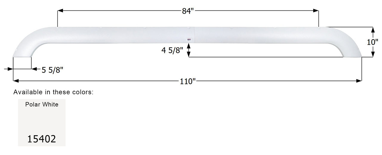 Eclipse Attitude Triple Axle 5th Wheel Fender Skirt FS5402 - Polar White  ICON 15402