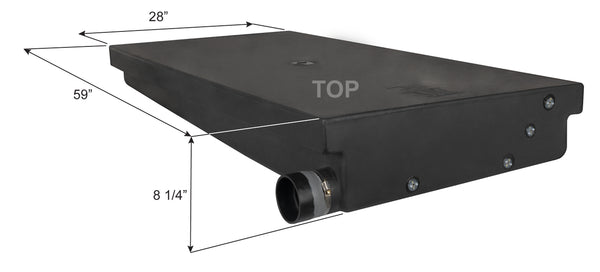 Holding Tank Right Side Drain H4141 - 40 Gal. - 59" x 28" x 8 1/4" - ICON #15421