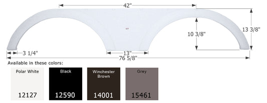 Heartland 5th Wheel Travel Trailer Fender Skirt FS2127 - ICON  (4 colors - 12127, 14001, 12590, 15461)