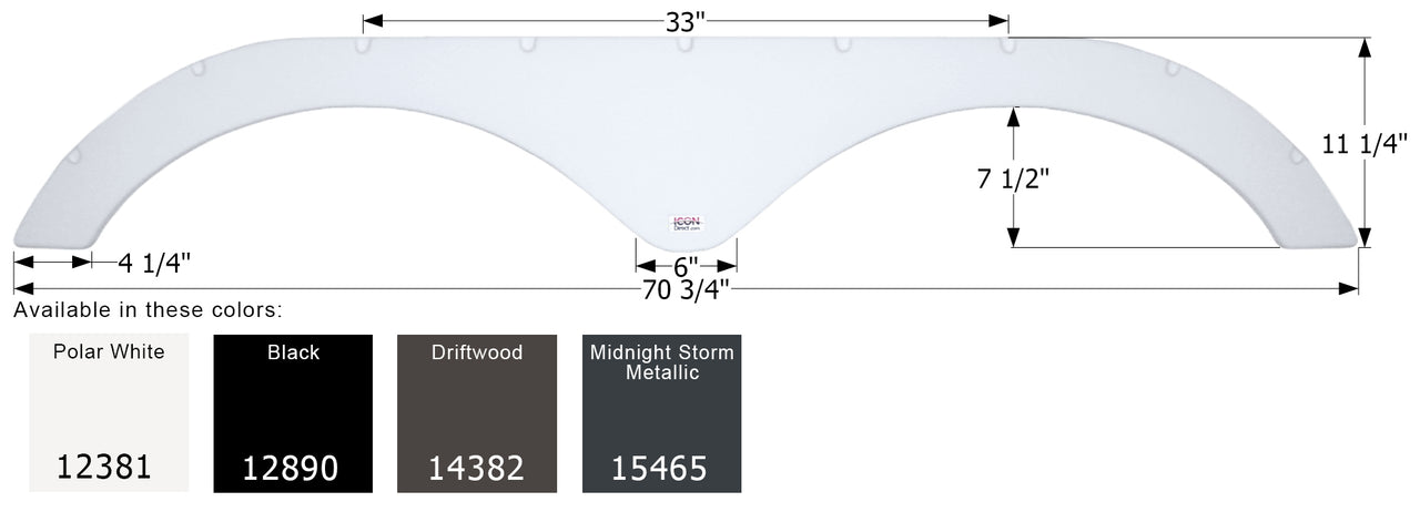 Heartland Tandem Fender Skirt FS2381 - ICON  (4 colors)