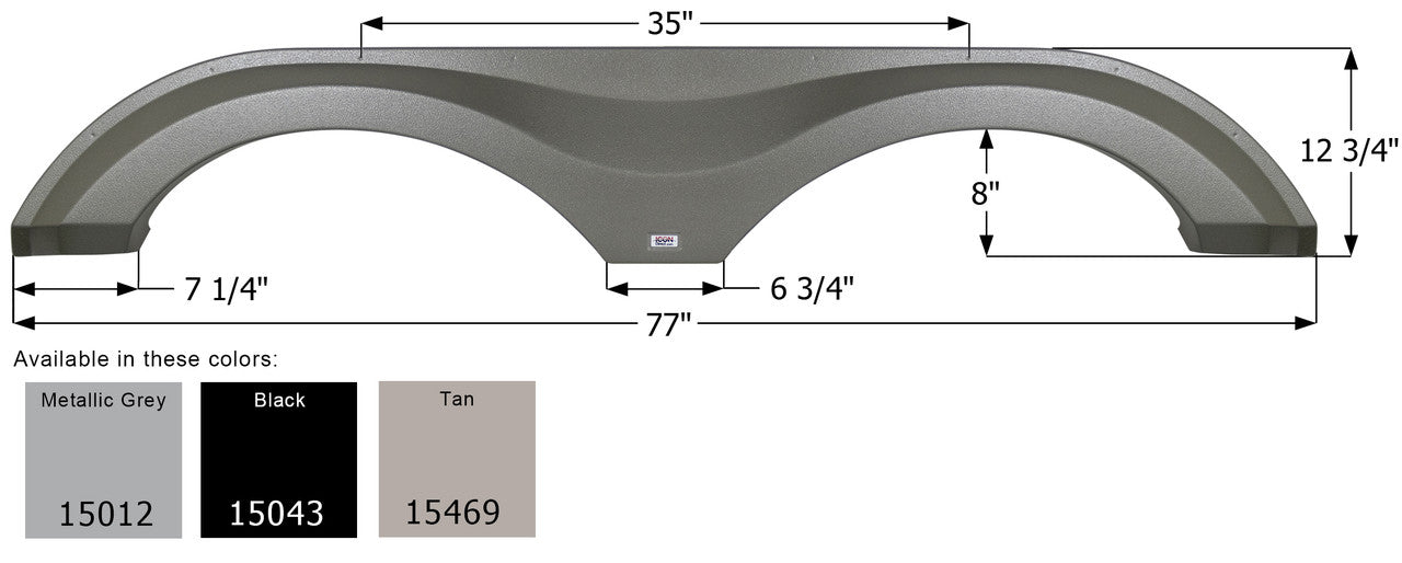 Grand Design Tandem Fender Skirt FS5012 - ICON  (3 colors)