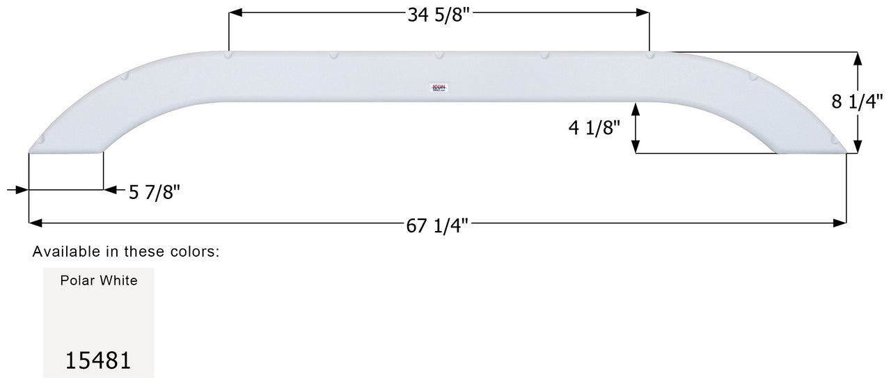 Coachmen Tandem Fender Skirt FS5481 - Polar White  ICON 15481